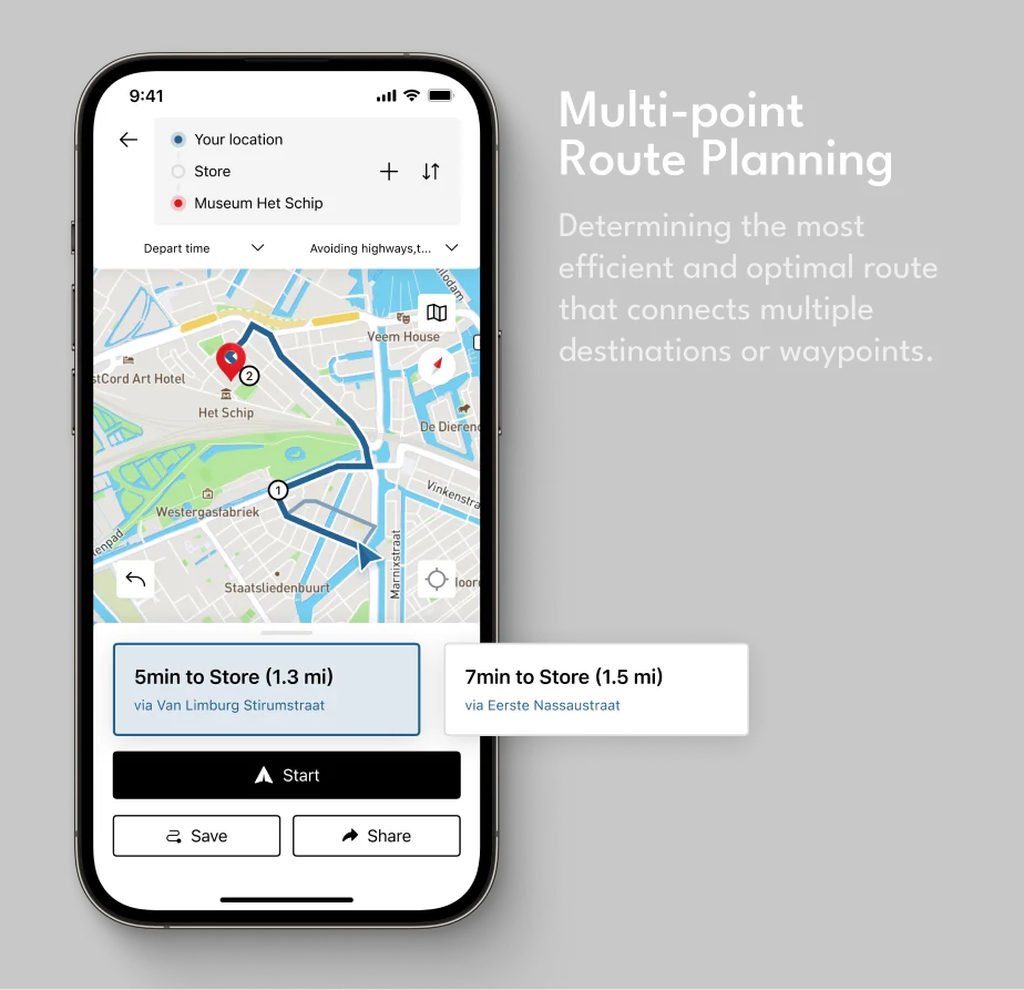 Multi-point Route Planning