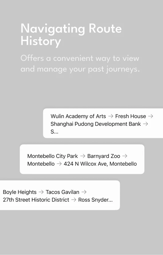 Navigating Route History