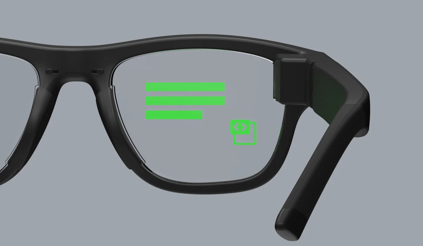 Quickly display information from your device source in HUD-enabled eyeglasses.